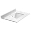 Fresca 30" Countertop with Undermount Sink - White Quartz | 1-Hole Faucet Drilling